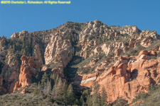 red rock cliff